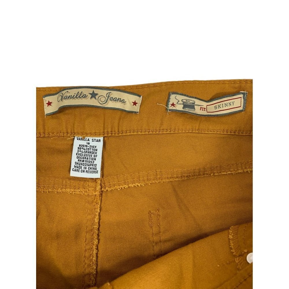Vanilla Jeans Women's Fit Skinny Dark Mustard Jeans - Picture 3 of 6